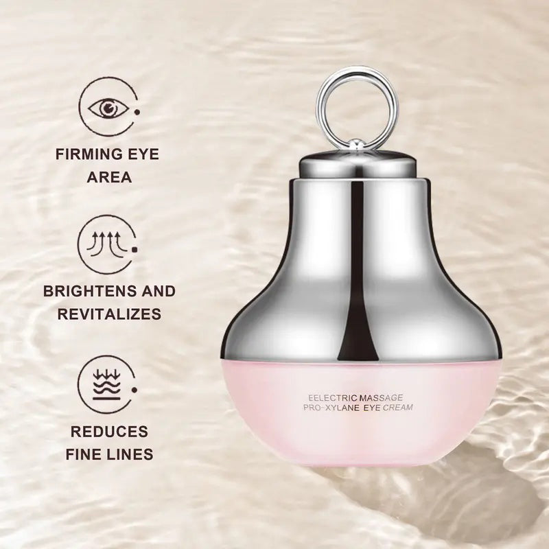 Electric Eye Cream with Caffeine & Hyaluronic Acid – Reduces Dark Circles, Firms Skin, Minimizes Fine Lines, Deeply Hydrates & Brightens, Featuring a Red Light Micro-Vibration Massage Applicator