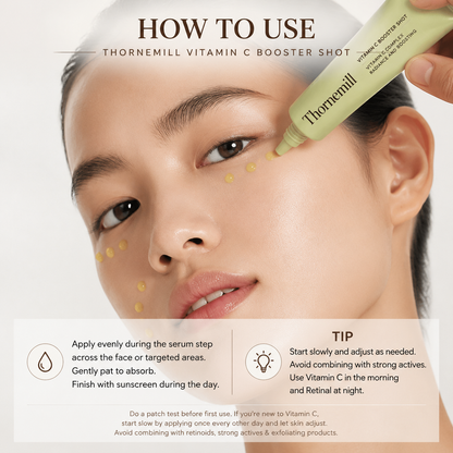 Vitamin C Booster Shot Serum – Pure Vitamin C + Glutathione Brightening Treatment for Radiant, Healthy-Looking Skin Glow, 1.01 fl oz
