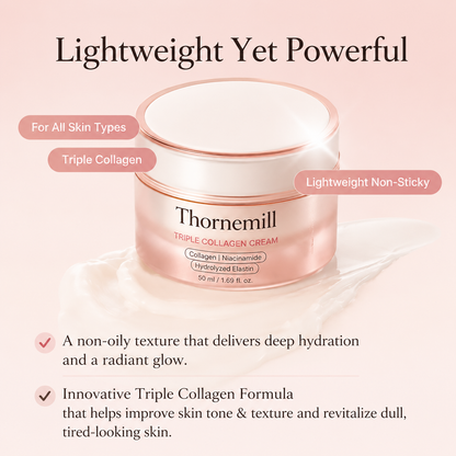 riple Collagen Face Cream – Hydrating Moisturizer with Collagen, Hyaluronic Acid, Niacinamide & Shea Butter for Firm, Smooth, Healthy-Looking Skin