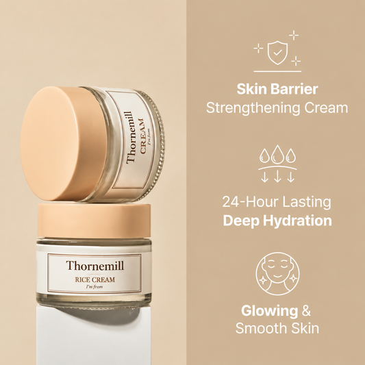 Rice Ceramide Moisturizing Cream 1.69 oz (50ml) – 41% Rice Bran Essence, Deep Hydration, Strengthens Skin Barrier, Brightening Face Moisturizer, Nourishing Vegan K-Beauty Cream for All Skin Types